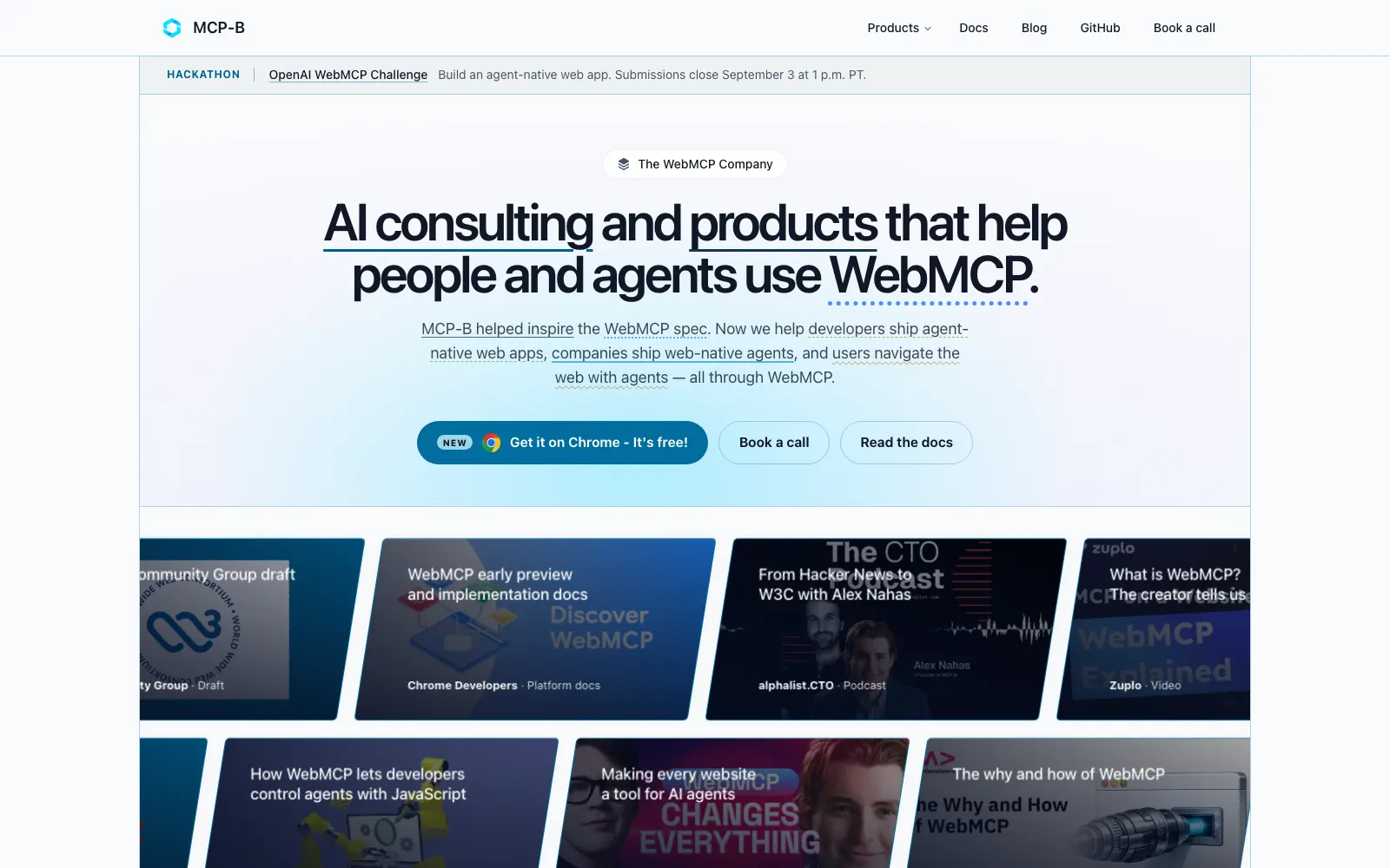 Screenshot of mcp-b.ai