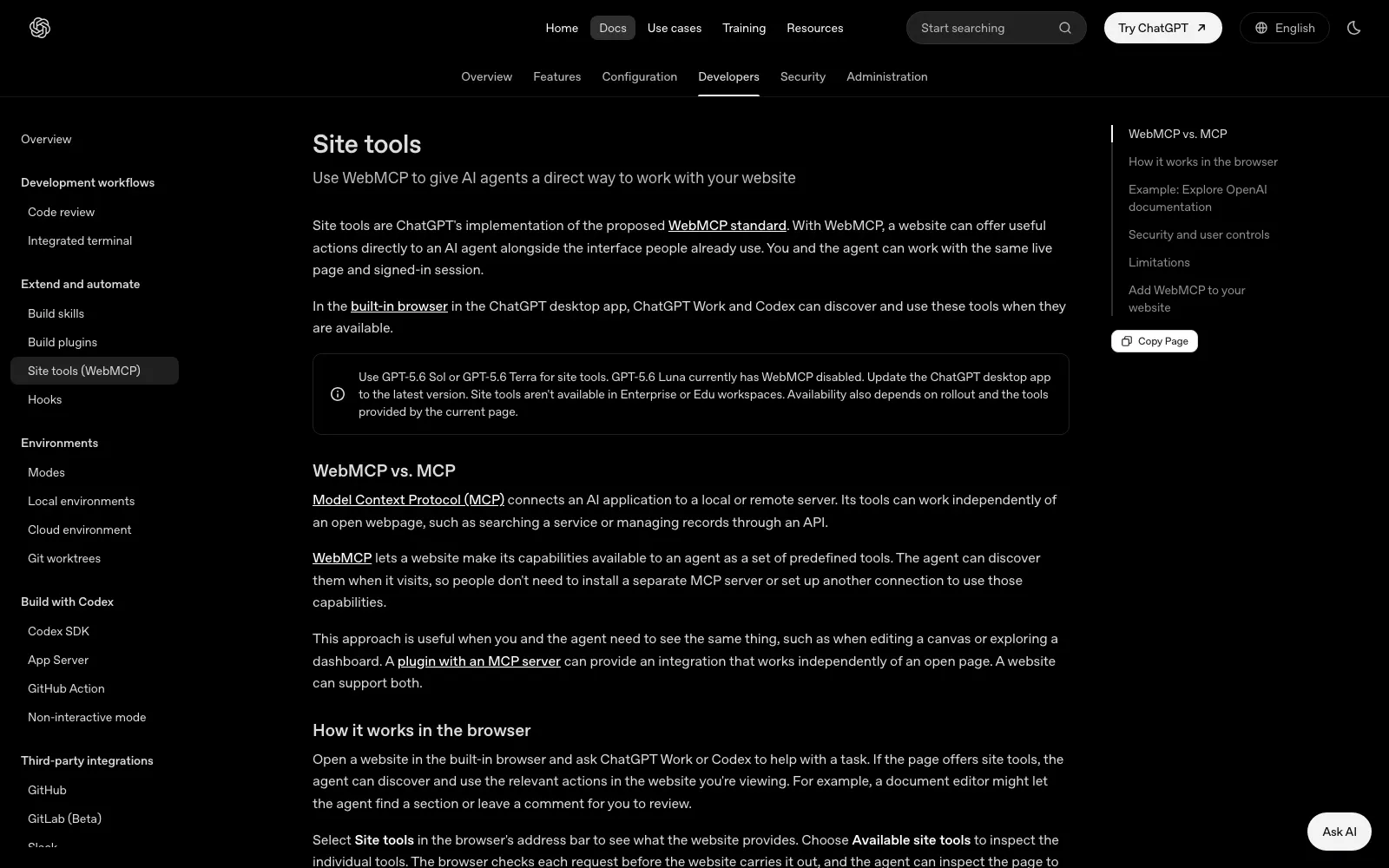 Screenshot of openai.com