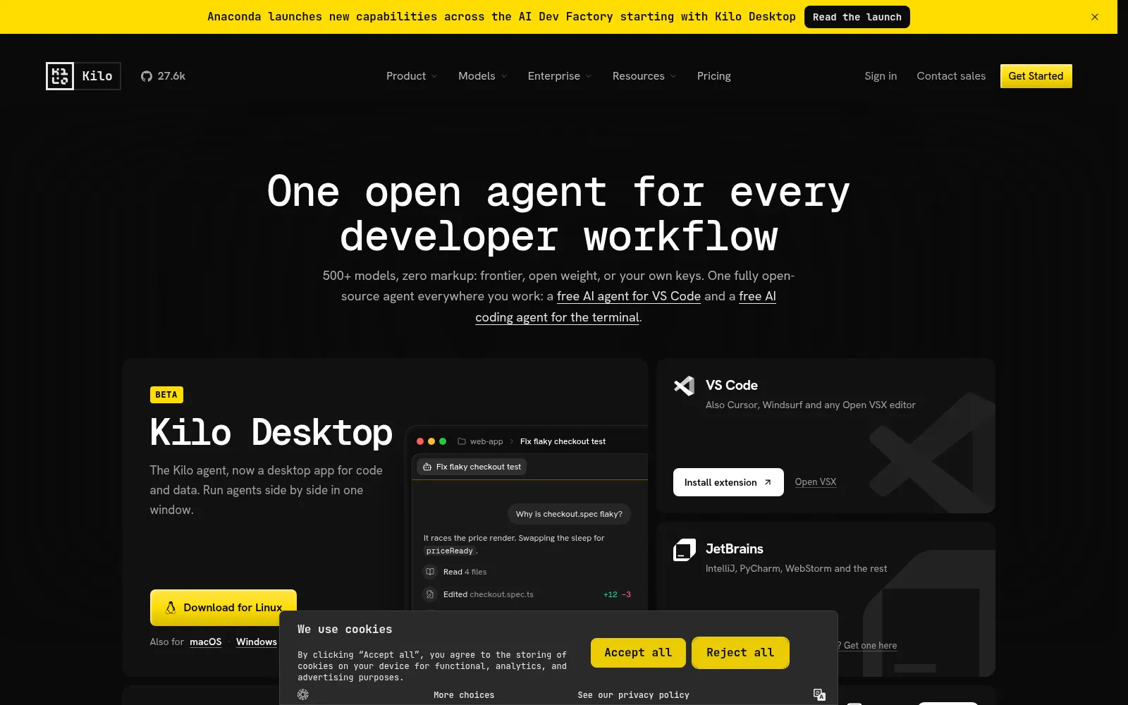 Screenshot of kilo.ai