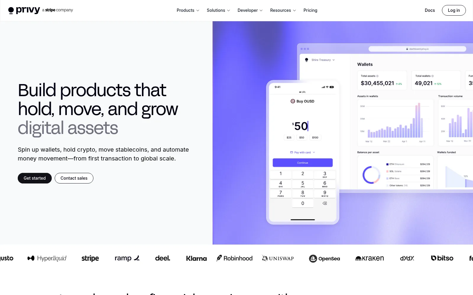 Screenshot of privy.io