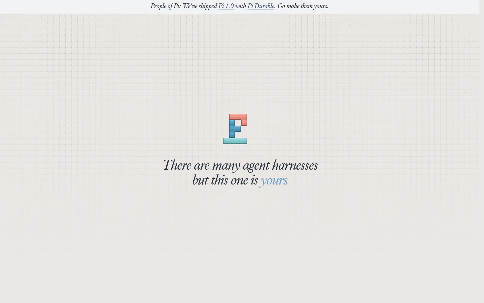 Screenshot of pi.dev