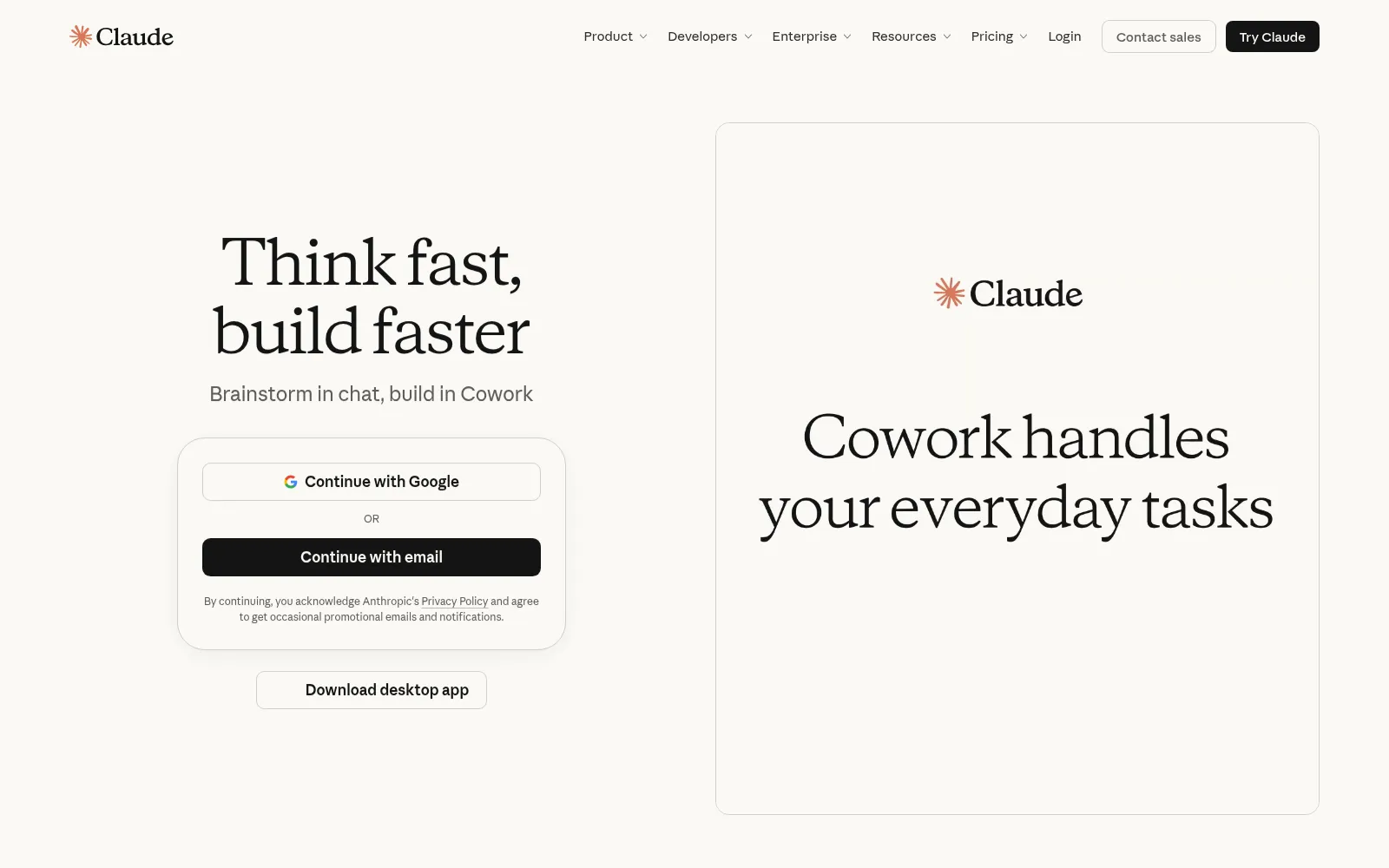 Screenshot of claude.com